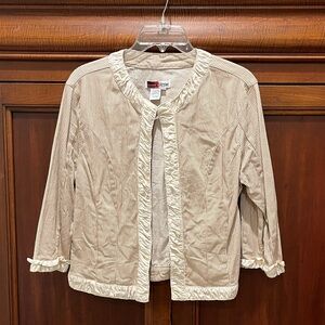 Live a Little Cream Ruffle Blazer